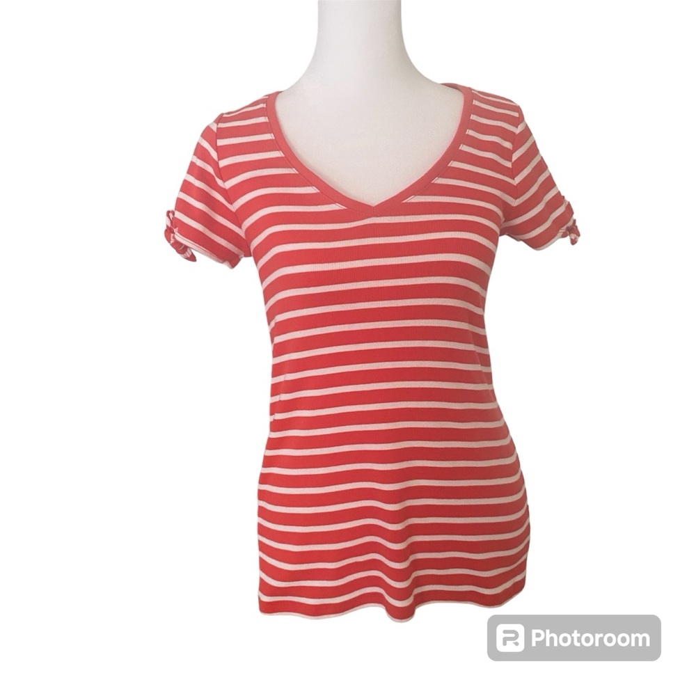 Old Navy Striped T Shirt Red Stripe Size Small